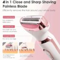 Women Electric Hair Removal Device Electric Epilator Wet And Dry with Nose Eyebrow Trimmer Razor Cleaning brush for Leg Arm: 3 - 5 Days Free Delivery Only UK - Image 3
