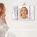 SEJOY Makeup Mirror with Lights, 1X 3X 7X Magnifying Mirror, Touch Control, Trifold Makeup Mirror, Portable LED Makeup Mirror: 3 - 5 Days Free Delivery Only UK - Image 2