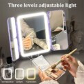 SEJOY Makeup Mirror with Lights, 1X 3X 7X Magnifying Mirror, Touch Control, Trifold Makeup Mirror, Portable LED Makeup Mirror: 3 - 5 Days Free Delivery Only UK - Image 3