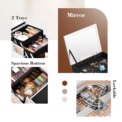 Makeup Case Portable Lock Alloy Unicorn Cosmetic Jewelry Nail Hair Accessories Storage Box with Mirror 2 Trays Make-up Suitcase: 3 - 5 Days Free Delivery Only UK - Image 6