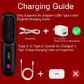 Electric Hair Straightener Brush Portable Fast Heating USB Rechargeable Negative Lons Professional Fashion Straightening Comb: 3 - 5 Days Free Delivery Only UK - Image 4