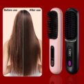 Electric Hair Straightener Brush Portable Fast Heating USB Rechargeable Negative Lons Professional Fashion Straightening Comb: 3 - 5 Days Free Delivery Only UK - Image 6