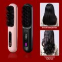 Electric Hair Straightener Brush Portable Fast Heating USB Rechargeable Negative Lons Professional Fashion Straightening Comb: 3 - 5 Days Free Delivery Only UK