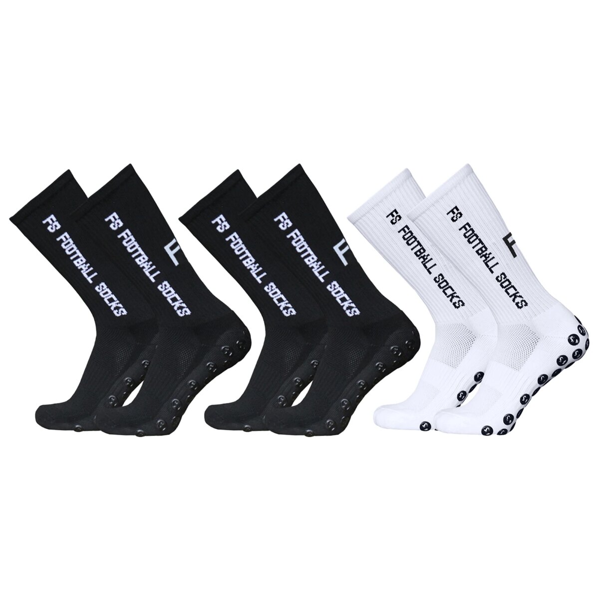 3 Pairs Running Socks Outdoor Sports Stretch Socks Athletic Football Soccer Socks Anti Slip Socks with Grips for Ball Sports: 3 - 5 Days Free Delivery Only UK - Image 1
