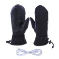 1 Pair Electric Heated Black Gloves Winter Cycling Motorcycle Moto Heating Gloves Warm Cold-Proof Rechargeable Thermal Skiing Mittens( NO POWER BANK INCLUDED): 3 - 5 Days Free Delivery Only UK - Image 3