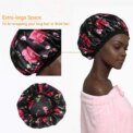 Women Floral Silk Night Sleep Cap Hair Bonnet Hat Head Cover Satin Turban Wrap: 3 - 5 Days Free Delivery Only UK - Image 4