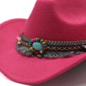 Polyester Wide Application Children Girls Jazzes Hat For Versatile And Fashionable Outfits Premium Pink: 3 - 5 Days Free Delivery Only UK - Image 2