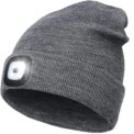 Unisex Winter Knitted Knit Hat Beanie Cap Comfy Woolly Warm Plain LED Head Torch: 3 - 5 Days Free Delivery Only UK