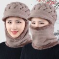 Womens Winter Plush Velvet Hats Thick Windproof Hooded One Size Scarf Hat Neck Warmer: 3 - 5 Days Free Delivery Only UK - Image 6