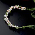 Spring Bohemian Girls Bridal Pearl Hair Headdress Flower Wreath Bride Garland Head Hoop Headbands Hair Jewellery Children Gifts: 3 - 5 Days Free Delivery Only UK - Image 4