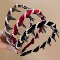 Vintage Velvet Pearl Wave Top Hairband Anti-Slip Toothed Hairband For Women Girls Fashion Sweet Hair Accessories Scrunchies Hoop: 3 - 5 Days Free Delivery Only UK - Image 3