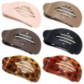 Oval Flat Hair Clips for Women New Fashion Leopard Matte Curved Flat Styling Barrettes Hair Accessories Women Girls Unique Gifts: 3 - 5 Days Free Delivery Only UK - Image 2