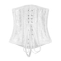 Voltsify Underbust Vintage Lace-up Boned Jacquard Waist Clincher: 3 - 5 Days Free Delivery Only UK - Image 5