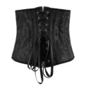 Voltsify Underbust Vintage Lace-up Boned Jacquard Waist Clincher: 3 - 5 Days Free Delivery Only UK - Image 2