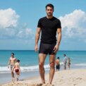 Modishion Summer Men's Sexy Swim Trunks Fashion Printed Swim Trunks Boxer Briefs Sports Beach Shorts: 3 - 5 Days Free Delivery Only UK - Image 2