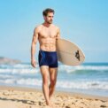 Modishion Summer Men's Sexy Swim Trunks Fashion Printed Swim Trunks Boxer Briefs Sports Beach Shorts: 3 - 5 Days Free Delivery Only UK - Image 3