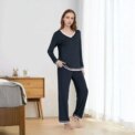 Modishion long-sleeved pajamas set round neck loose-fitting home wear ladies two-piece set spring and autumn casual wear: 3 - 5 Days Free Delivery Only UK - Image 3