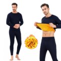 Modishion new men's winter thermal underwear set comfortable warm plus velvet high elastic sports underwear two-piece set: 3 - 5 Days Free Delivery Only UK - Image 4