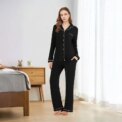 Modishion Long Sleeve Lapel Pyjamas Solid Colour Loungewear Set Button Top and Pants Women's Sleepwear Loungewear: 3 - 5 Days Free Delivery Only UK - Image 2
