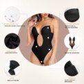 Thong Bodysuits Lingeries For Women Sexy Backless Deep V Neck Shaper COMFREE Party Invisible U Plunge Corset With Bras Shapewear: 3 - 5 Days Free Delivery Only UK - Image 3