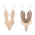 Thong Bodysuits Lingeries For Women Sexy Backless Deep V Neck Shaper COMFREE Party Invisible U Plunge Corset With Bras Shapewear: 3 - 5 Days Free Delivery Only UK - Image 2