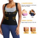 Women's Sleeveless Sauna Suit Zipper Waist Trainer Vest Sweat Tank Top Shaper Tummy Control for Weight Loss Ladies Gym Clothing: 3 - 5 Days Free Delivery Only UK - Image 3