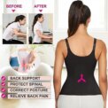 Women's Waist Trainer Sauna Sweat Vest Corset Body Shaper Neoprene Shapewear Gym Workout Tank Top Black Slimming Top with Zipper: 3 - 5 Days Free Delivery Only UK - Image 3