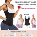 Women's Waist Trainer Sauna Sweat Vest Corset Body Shaper Neoprene Shapewear Gym Workout Tank Top Black Slimming Top with Zipper: 3 - 5 Days Free Delivery Only UK - Image 4