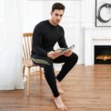 Modishion Winter Warm Men's Sports Bra Set Pullover Warm Sweatshirt Fleece Breathable Sexy Home Clothes: 3 - 5 Days Free Delivery Only UK