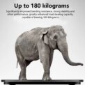 Digital Bathroom Scales 180KG Body Weight Weighing Scale LCD Electronic Black: 3 - 5 Days Free Delivery Only UK - Image 2