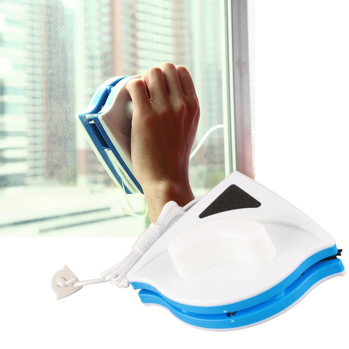 3-8MM Glass Cleaner Plastic Double Side Home Window Glass Cleaning Tool Magnetic Useful Glass Surface Wiper Brush: 3 - 5 Days Free Delivery only UK - Image 1