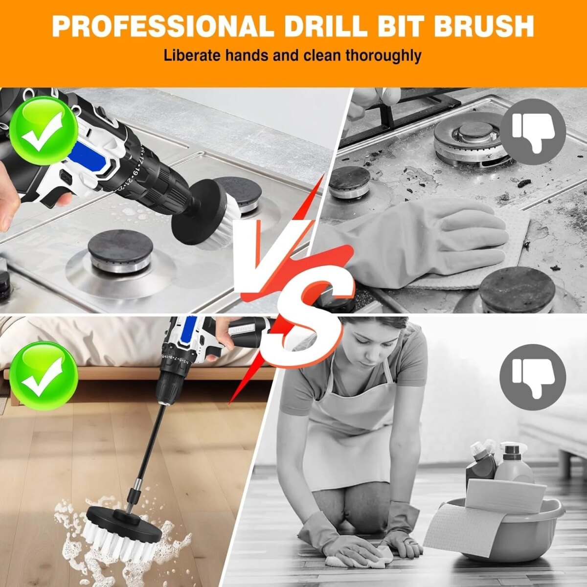 All Purpose Cordless Power Drill for Drilling, Electric Spin Scrubber Electric Cleaning Brush for Cleaning with Li-Ion Battery: 3 - 5 Days Free Delivery only UK - Image 5