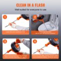 SucceBuy Drain Auger 25Ft Manual-feeding Plumbing Snake w/ Drill Attachment Drain Clog Remover Toilet Sewer Pipe Dredge for Home: 3 - 5 Days Free Delivery only UK - Image 5