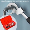 Multi Functional Adjustable Water Pipe Wrench Bathroom Faucet Circular Arc Toothed Wrench Manual Maintenance Kit: 3 - 5 Days Free Delivery only UK - Image 3
