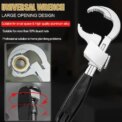 Multi Functional Adjustable Water Pipe Wrench Bathroom Faucet Circular Arc Toothed Wrench Manual Maintenance Kit: 3 - 5 Days Free Delivery only UK - Image 4