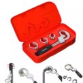 Multi Functional Adjustable Water Pipe Wrench Bathroom Faucet Circular Arc Toothed Wrench Manual Maintenance Kit: 3 - 5 Days Free Delivery only UK
