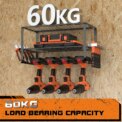 Power Tool Storage, 3 Layer Power Drill Tool Holder, Floating Tool Shelf Wall Mounted Tool Storage Rack for 4 Drill Holders: 3 - 5 Days Free Delivery only UK - Image 5