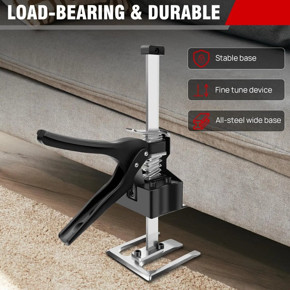 2PCS New Labor Saving Arm Board Jack Cabinet Lifter Height Locator Adjusting Lifter Multifunctional Hand Lifting Tool Max. 170kg: 3 - 5 Days Free Delivery only UK - Image 4