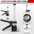 2PCS New Labor Saving Arm Board Jack Cabinet Lifter Height Locator Adjusting Lifter Multifunctional Hand Lifting Tool Max. 170kg: 3 - 5 Days Free Delivery only UK - Image 2
