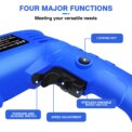 Hammer Drill 240V for Wood Metal Concrete,3000rpm Variable Speed, 2 in 1 Electric Drill Impact Drill with 360° Rotating Handle: 3 - 5 Days Free Delivery only UK. - Image 5