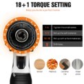 12V Cordless Drill Combo Cutter Electric Screwdriver Kit, 2 Variable Speed 18 + 1 Torque Setting, 23 Drill/Screwdriver Bits: 3 - 5 Days Free Delivery only UK - Image 5