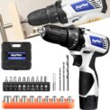 12V Cordless Drill Combo Cutter Electric Screwdriver Kit, 2 Variable Speed 18 + 1 Torque Setting, 23 Drill/Screwdriver Bits: 3 - 5 Days Free Delivery only UK