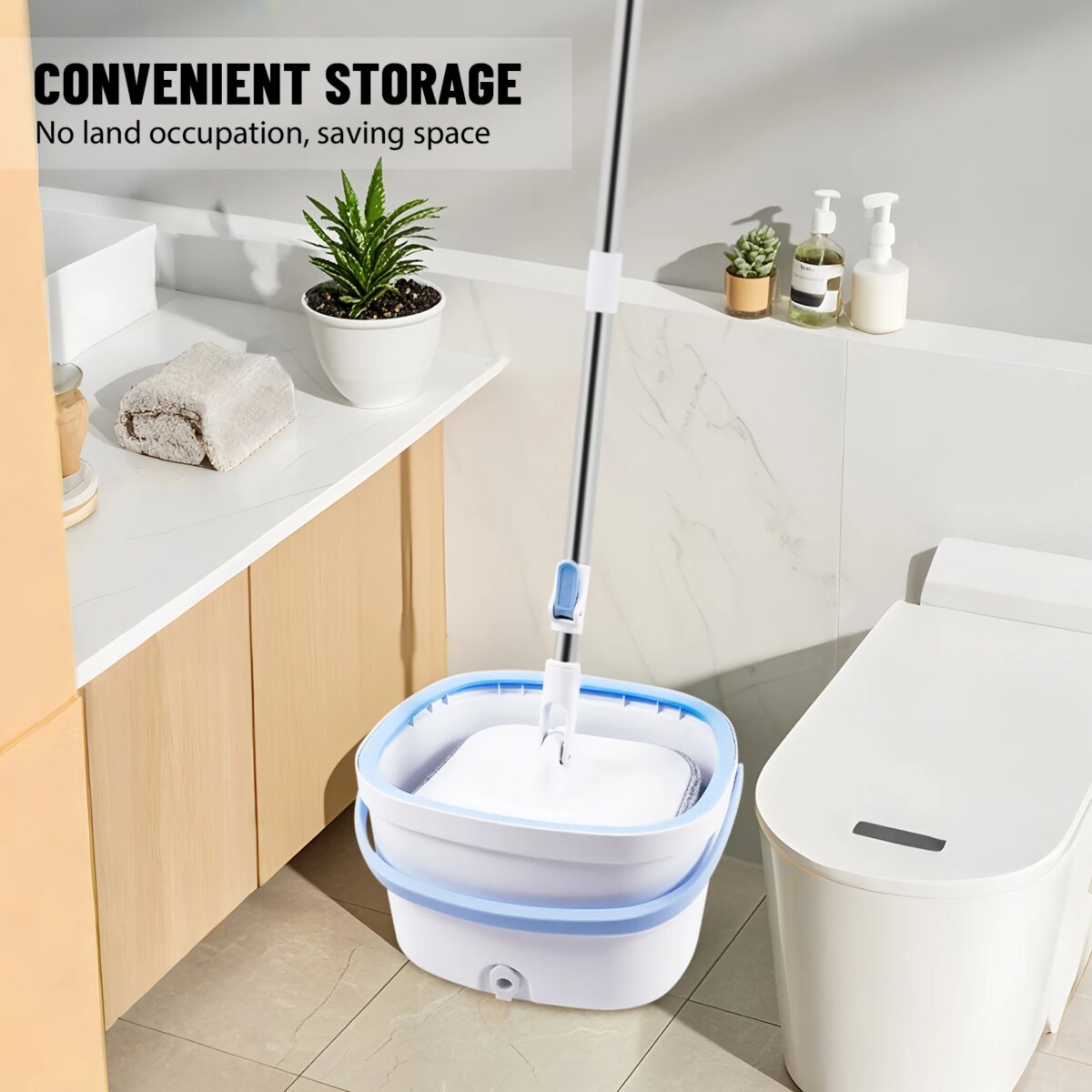 360° Spin Mop and Bucket Tool Set, Home Office Spin Mop Dehydrate ,For Floor Tile Wood Window Cleaning Washable Fibber Cloth Mop: 3 - 5 Days Free Delivery only UK - Image 5