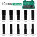[UK Stock] 10pc Wrench Sleeve Electric wrench socket 1/2 inch 12.5mm Square Head Impact Socket Set Wrench Head Tire Removal Tool: 3 - 5 Days Free Delivery only UK - Image 4