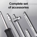 46PCS Ratchet Wrench Tool Set 1/4 Metric Socket Wrench Household Manual Repair Tools for Bike Repair: 3 - 5 Days Free Delivery only UK - Image 5