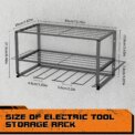 DayPlus 3-Tier Power Tool Storage, Heavy Duty Metal Tools Shelf Organizer Rack for 4 Drill Tools, Toolbox, Screwdrivers, Pliers: 3 - 5 Days Free Delivery only UK - Image 3