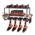 DayPlus 3-Tier Power Tool Storage, Heavy Duty Metal Tools Shelf Organizer Rack for 4 Drill Tools, Toolbox, Screwdrivers, Pliers: 3 - 5 Days Free Delivery only UK