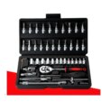 46pcs/Set 1/4 Inch Drive Socket Ratchet Wrench Set Automobile Maintenance Tool Socket Wrench Combination Hardware Tool Car Tools - Image 6