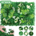 UV-Protected Green Plant Wall Background Wall Panel, Artificial plant artificial mat, Faux grass leaf Flower Mat, 40*60cm: 3  - 5 Days Free Delivery Only UK