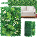 UV-Protected Green Plant Wall Background Wall Panel, Artificial plant artificial mat, Faux grass leaf Flower Mat, 40*60cm: 3  - 5 Days Free Delivery Only UK - Image 2